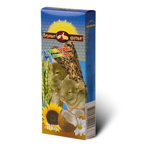 Лакомства "Верные друзья" для шиншил с кокосом (2 зерновые палочки) 