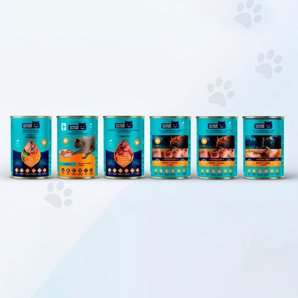 Новая линейка консервированного корма ТМ «Ночной охотник» уже в продаже!