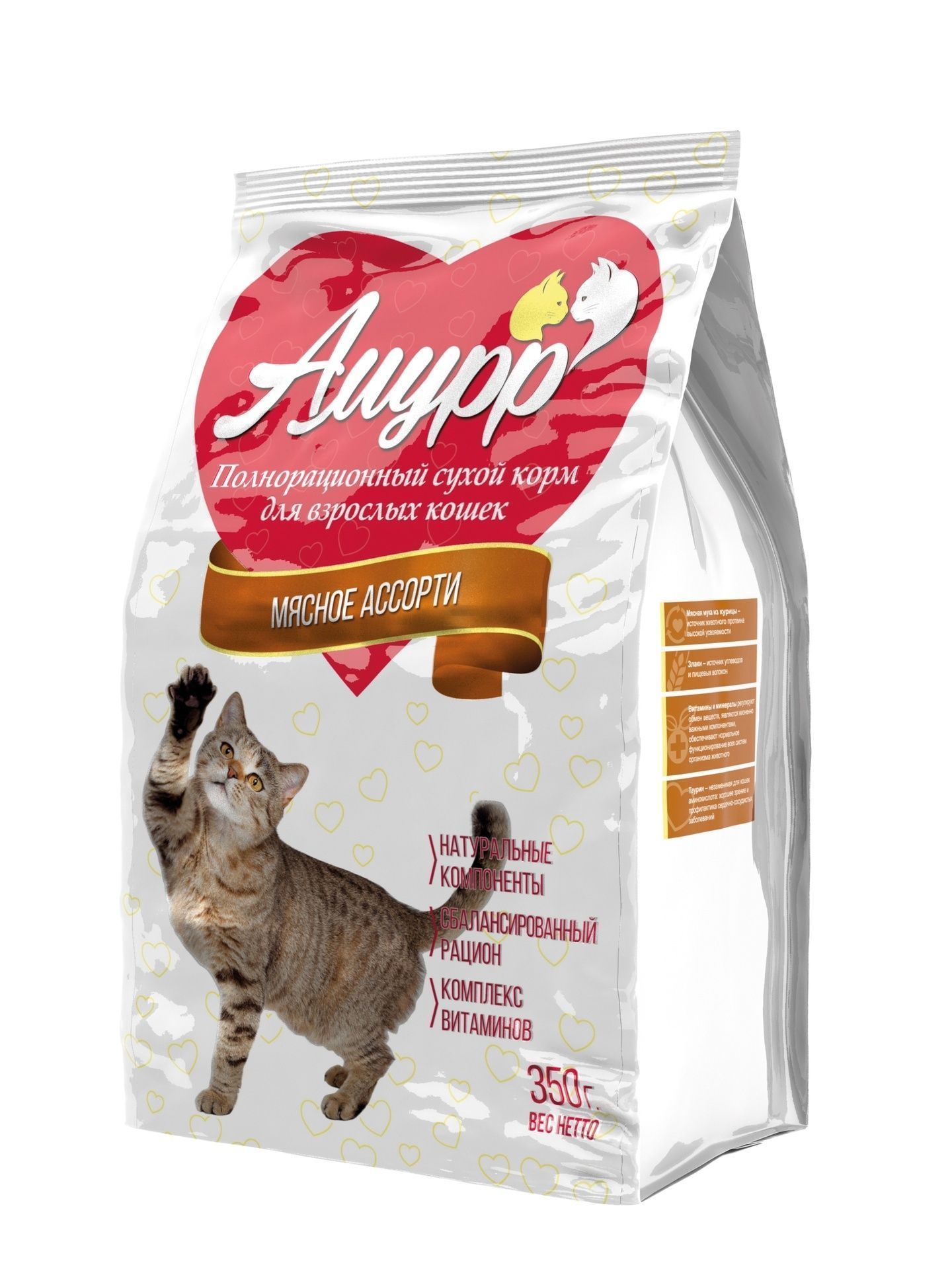 Сухой корм для взрослых кошек "Амурр" Мясное ассорти