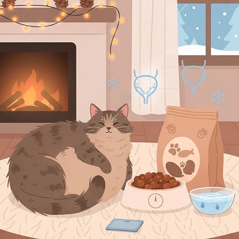 Почему кастрированные и стерилизованные кошки чаще набирают вес и сталкиваются с проблемами мочевыводящей системы — особенно зимой